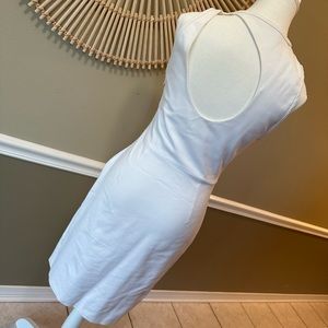 ZARA Asymmetric Open Back Midi Dress